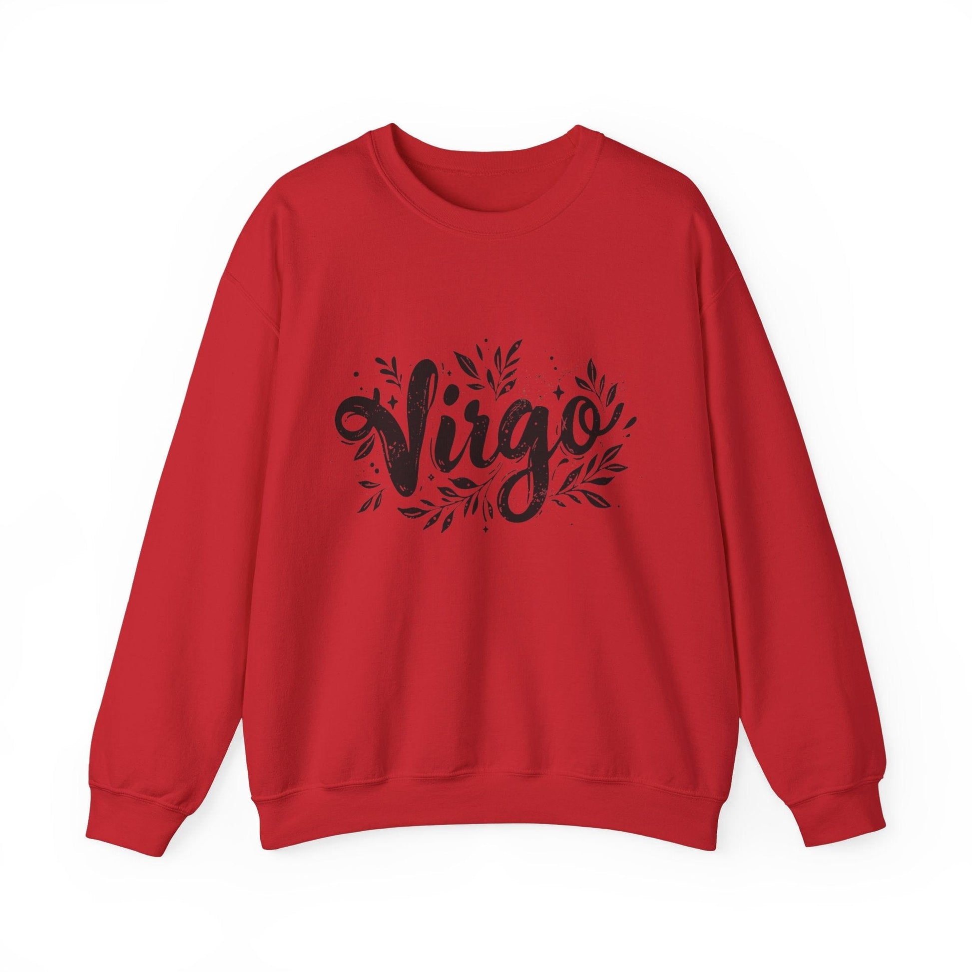 Sweatshirt S / Red Ink Splattered Virtue Virgo Sweater: Creatively Crafted