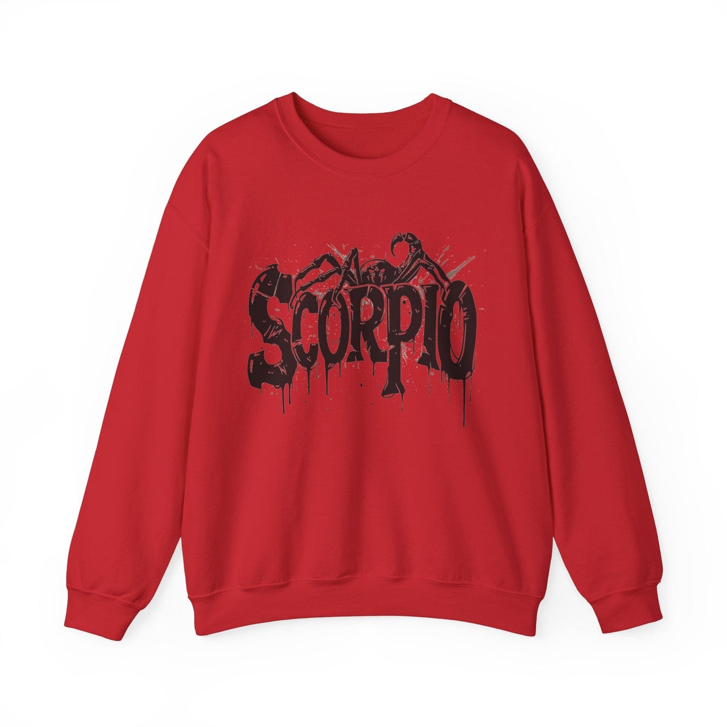 Sweatshirt S / Red Sting of Mystery Scorpio Sweater: Embrace the Darkness