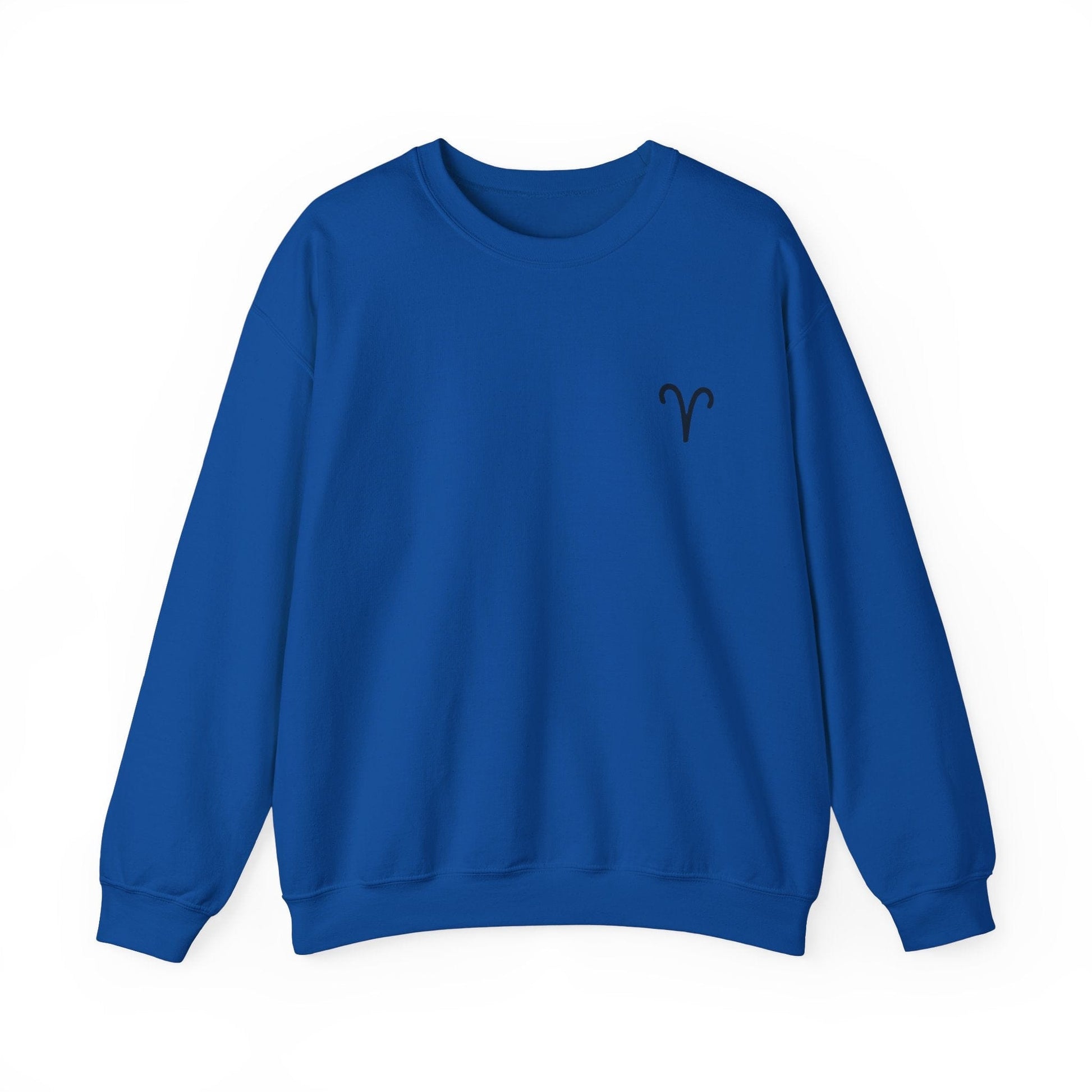 Sweatshirt S / Royal Aries Minimalist Icon Crewneck Sweatshirt: Bold Simplicity for the Trailblazer