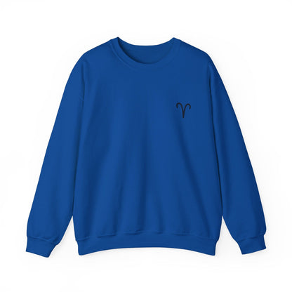 Sweatshirt S / Royal Aries Minimalist Icon Crewneck Sweatshirt: Bold Simplicity for the Trailblazer