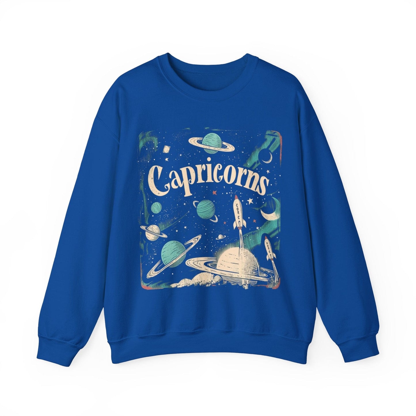 Sweatshirt S / Royal Capricorn Cosmic Explorer Sweater: Navigate the Stars