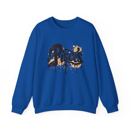 Sweatshirt S / Royal Celestial Drift Pisces Sweater: Drift Through the Cosmos