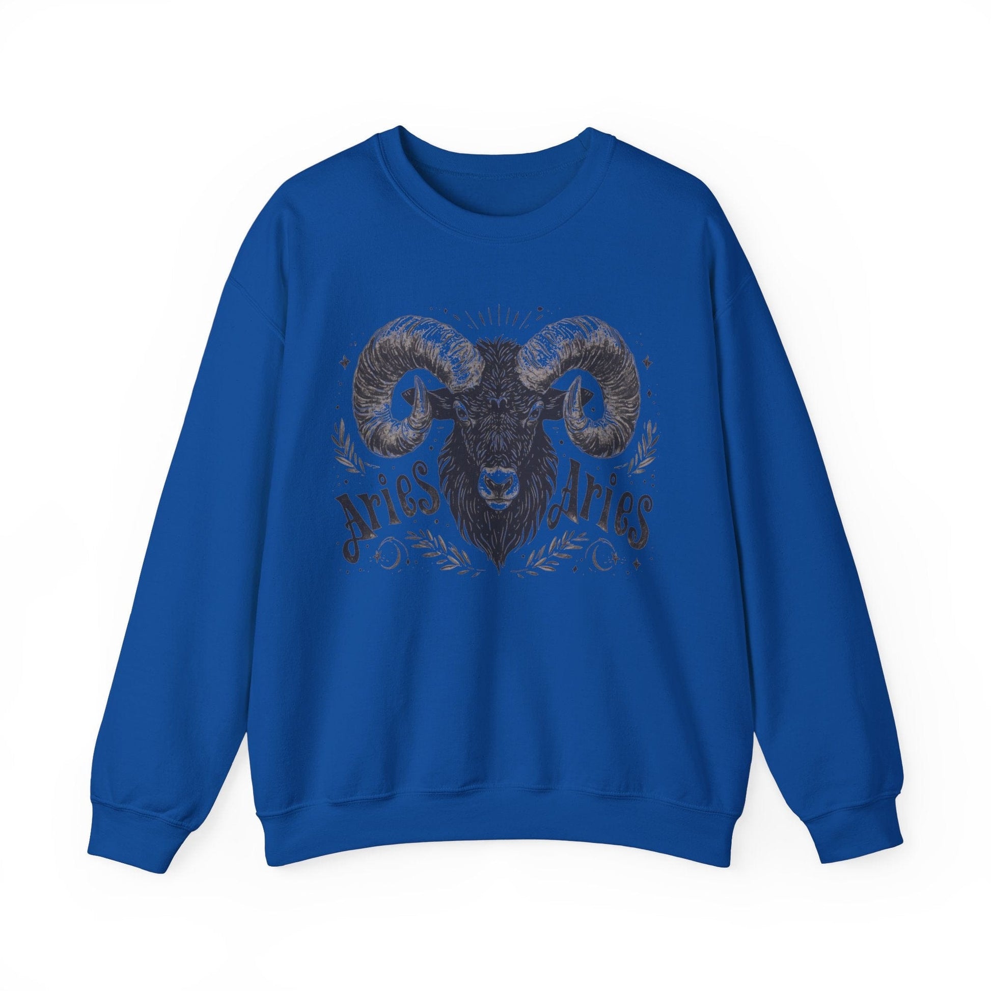 Sweatshirt S / Royal Cosmic Ram Aries Soft Sweater: Embrace Your Fire