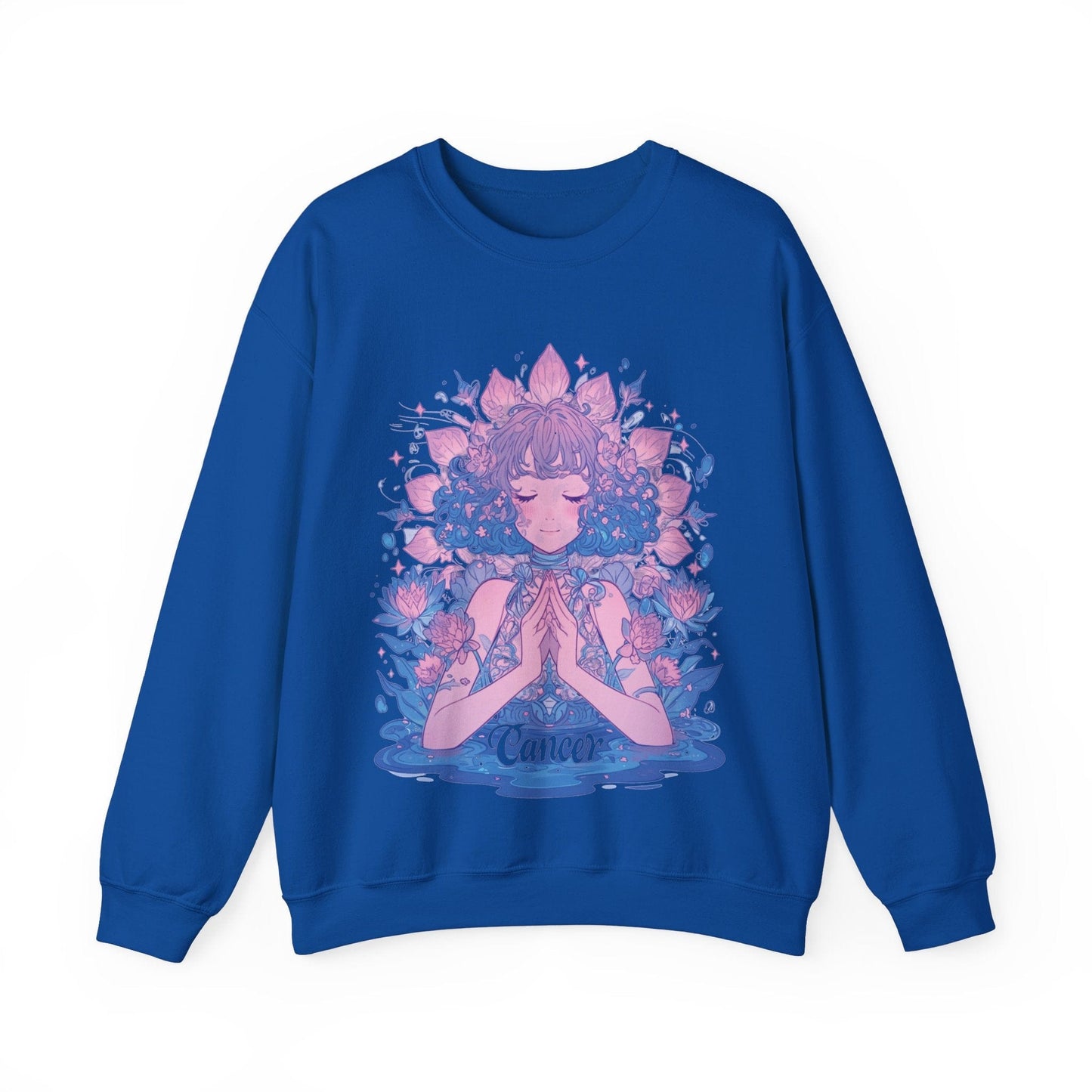 Sweatshirt S / Royal Lunar Bloom Cancer Sweater: Embrace Tranquility