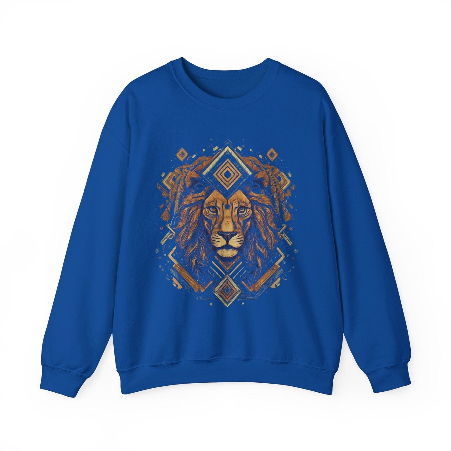 Sweatshirt S / Royal Neo-traditional Leo Soft Crewneck Sweatshirt