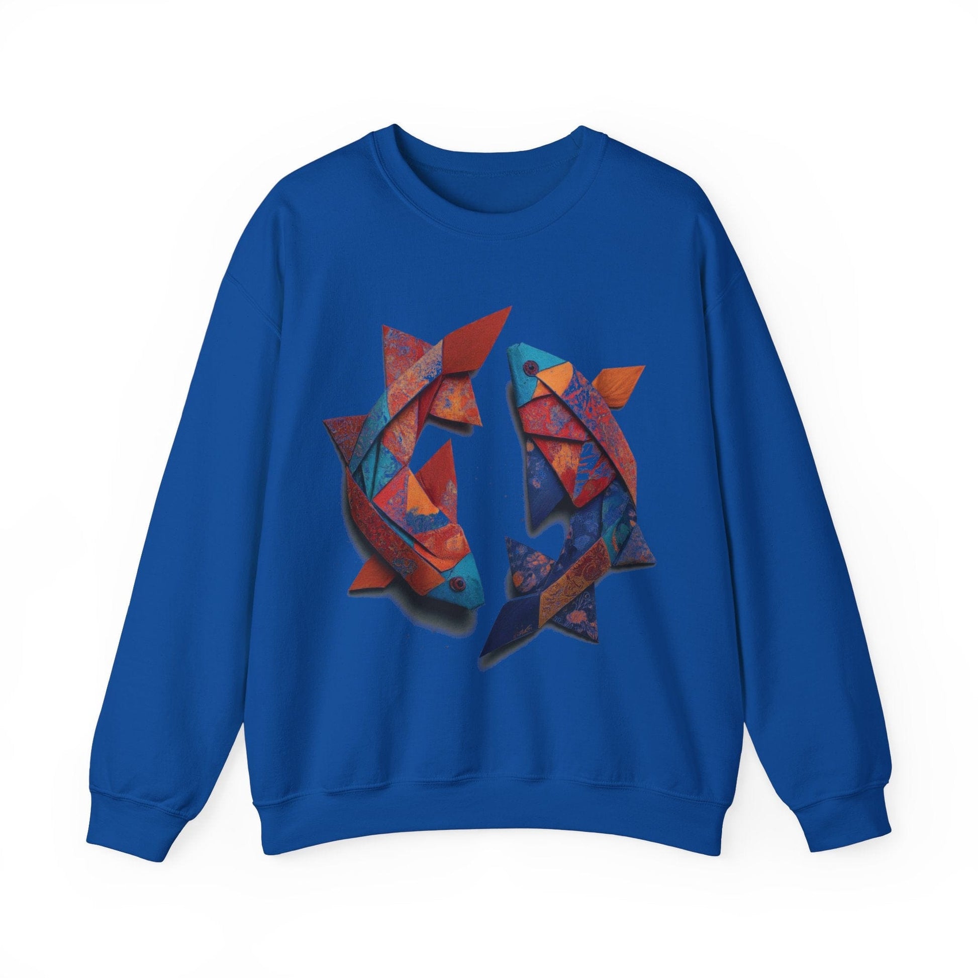 Sweatshirt S / Royal Origami Pisces Soft Sweater
