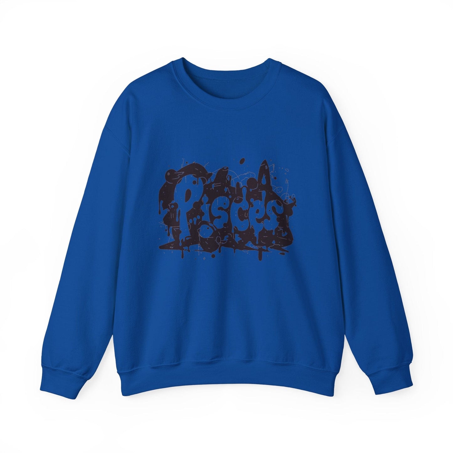 Sweatshirt S / Royal Piscean Inkflow Pisces Sweater: Serene Depths