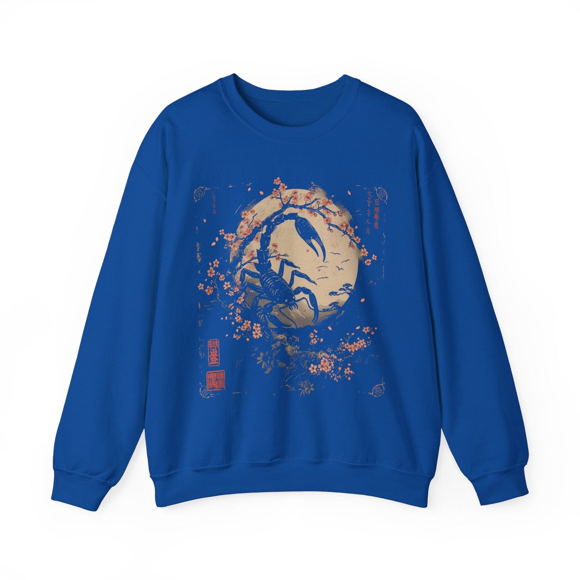 Sweatshirt S / Royal Scorpio's Night Sky Extra Soft Sweater: Japanese Art in Premium Cotton Blend