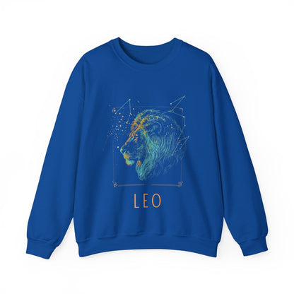 Sweatshirt S / Royal Solar Flare Leo Crewneck Sweatshirt