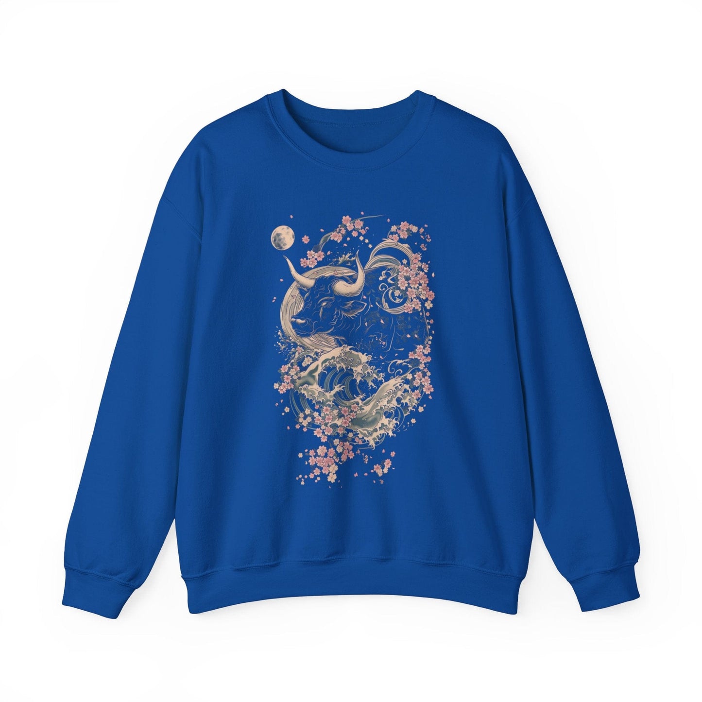 Sweatshirt S / Royal Taurus Blossom Embrace Sweater: Serenity in Bloom