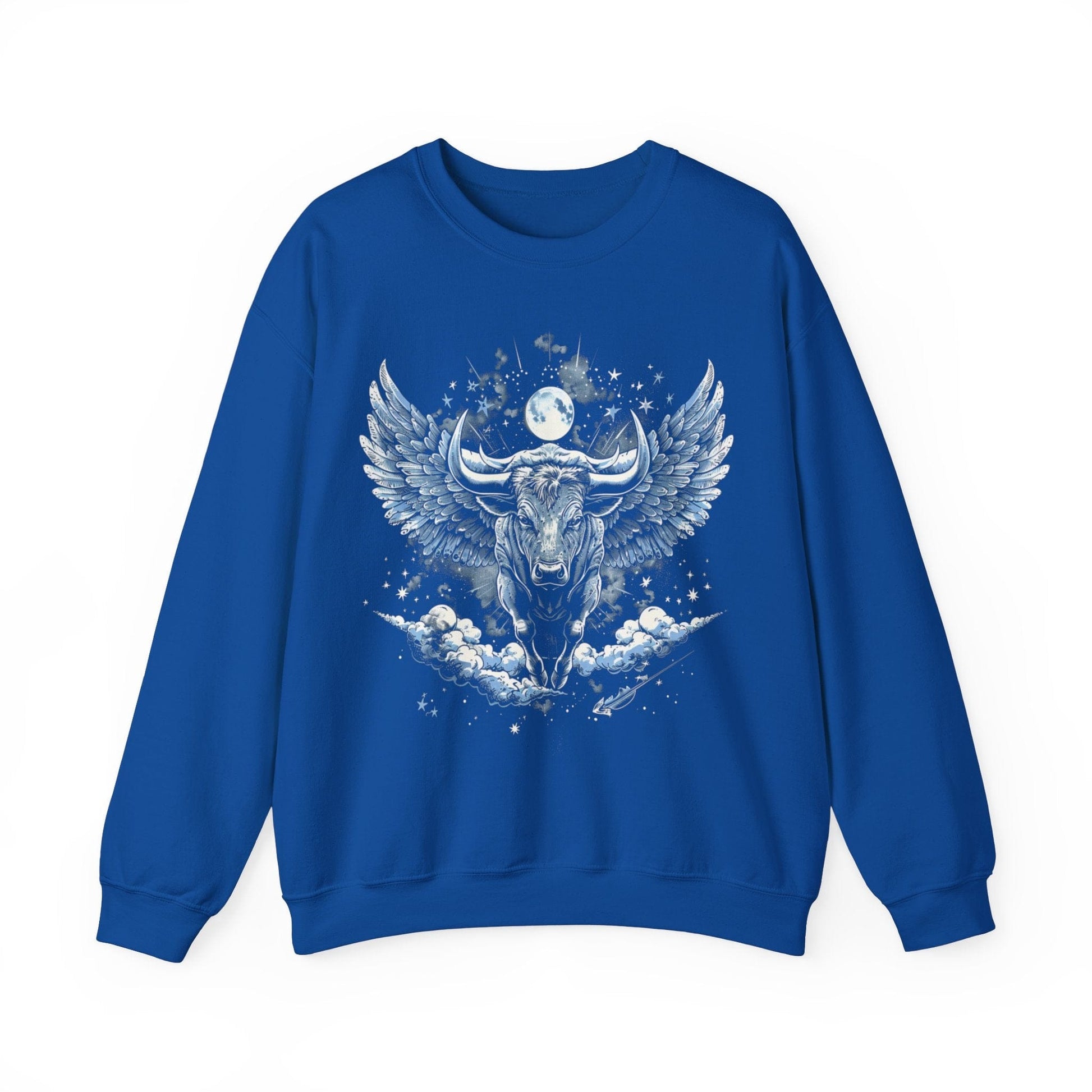 Sweatshirt S / Royal Taurus Celestial Bull Sweater: Cosmic Resilience