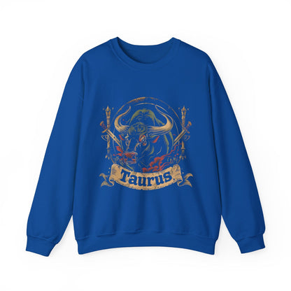 Sweatshirt S / Royal Taurus Warrior Crest Sweater: Valor in Threads