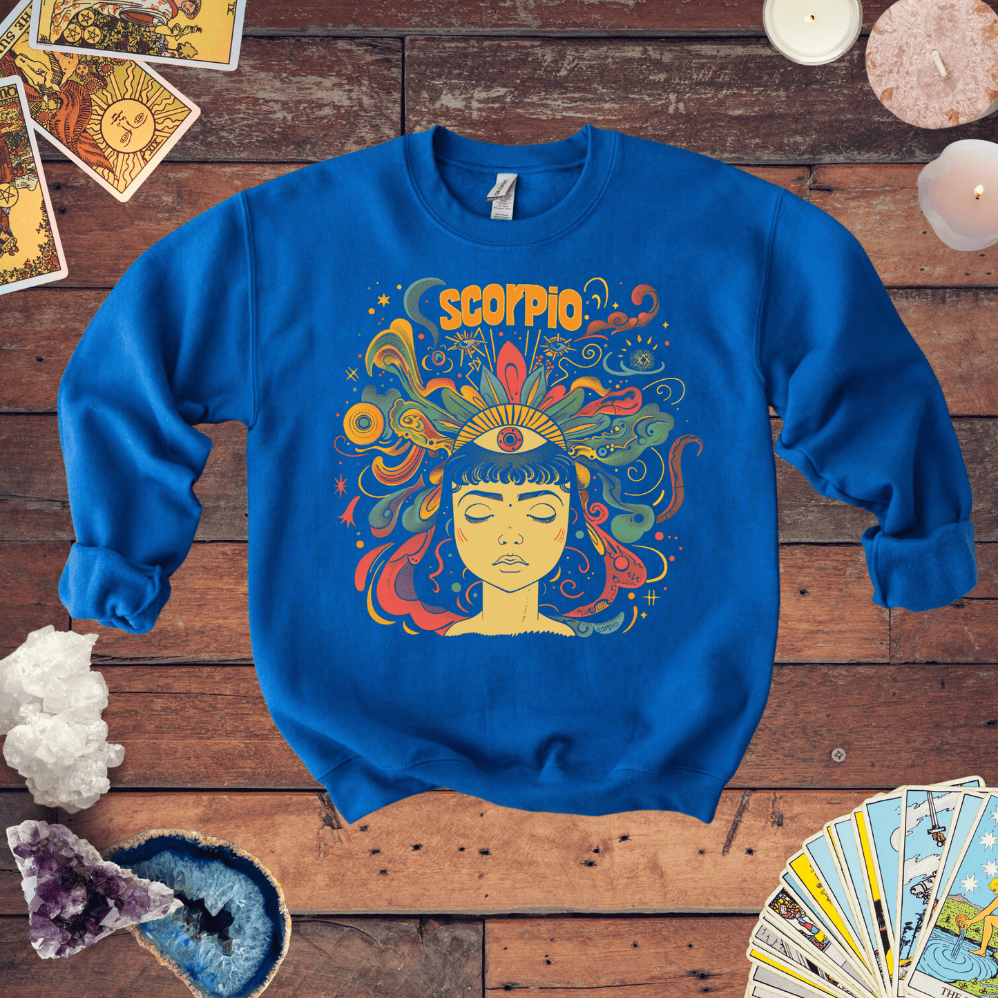 Sweatshirt S / Royal The Intuitive Seer Scorpio Extra Soft Sweater