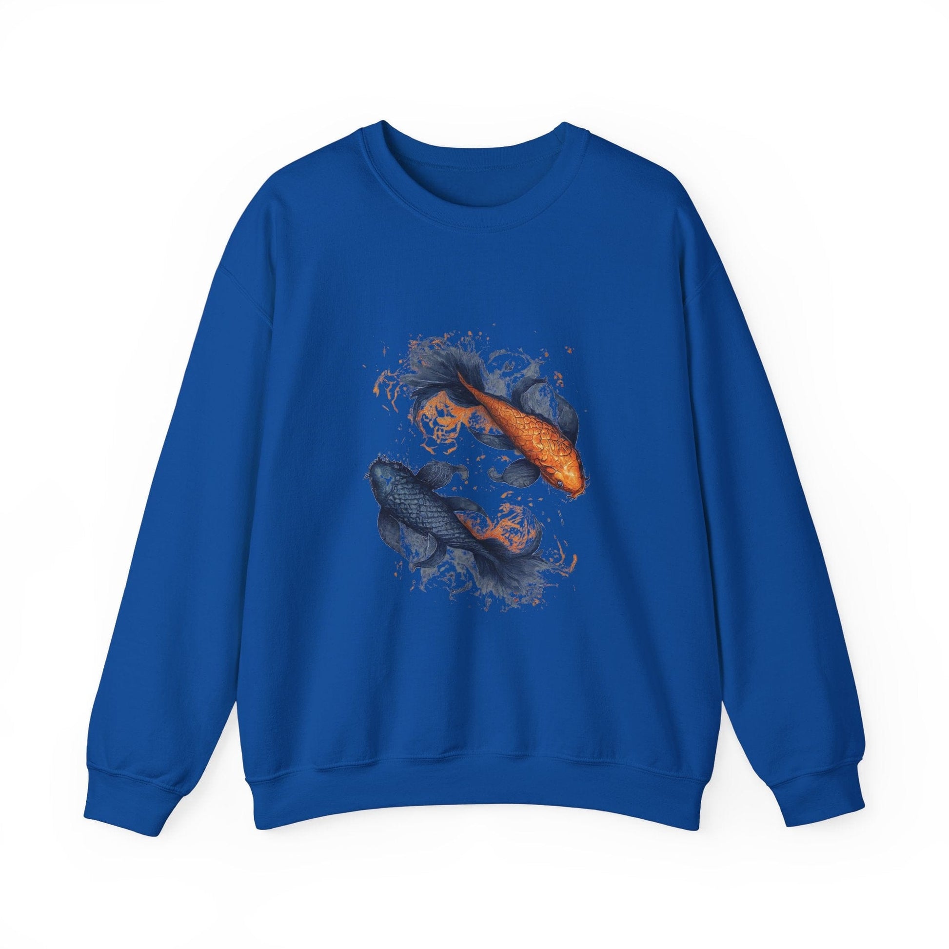 Sweatshirt S / Royal Traditional Pisces Koi Soft Sweater