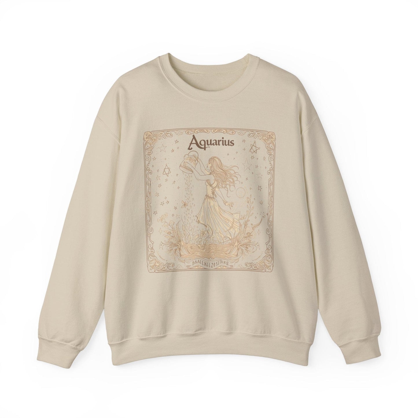 Sweatshirt S / Sand Aquarius Sepia Dream Sweatshirt: Ethereal Elegance for the Water Bearer
