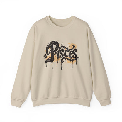 Sweatshirt S / Sand Celestial Drift Pisces Sweater: Drift Through the Cosmos