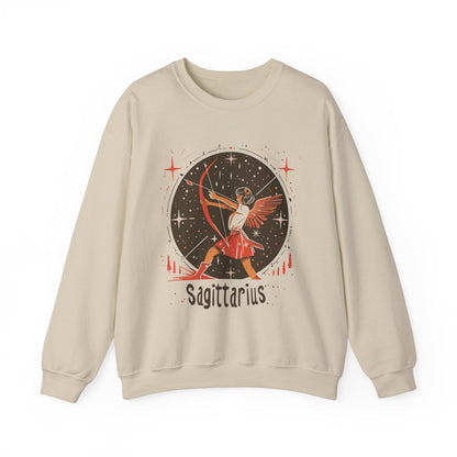 Sweatshirt S / Sand Galactic Archer Sagittarius Sweater: Adventure Awaits in the Stars