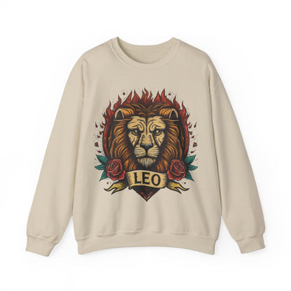 Sweatshirt S / Sand Heart of the Leo Soft Crewneck Sweatshirt