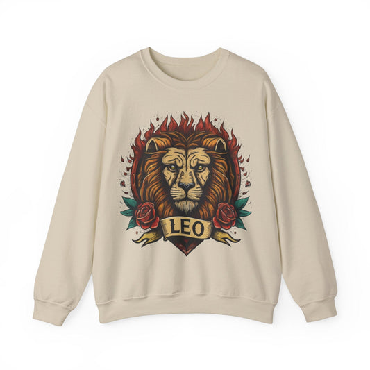 Sweatshirt S / Sand Heart of the Leo Soft Crewneck Sweatshirt