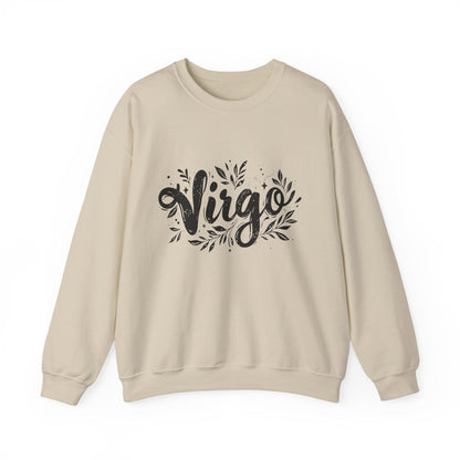 Sweatshirt S / Sand Ink Splattered Virtue Virgo Sweater: Creatively Crafted