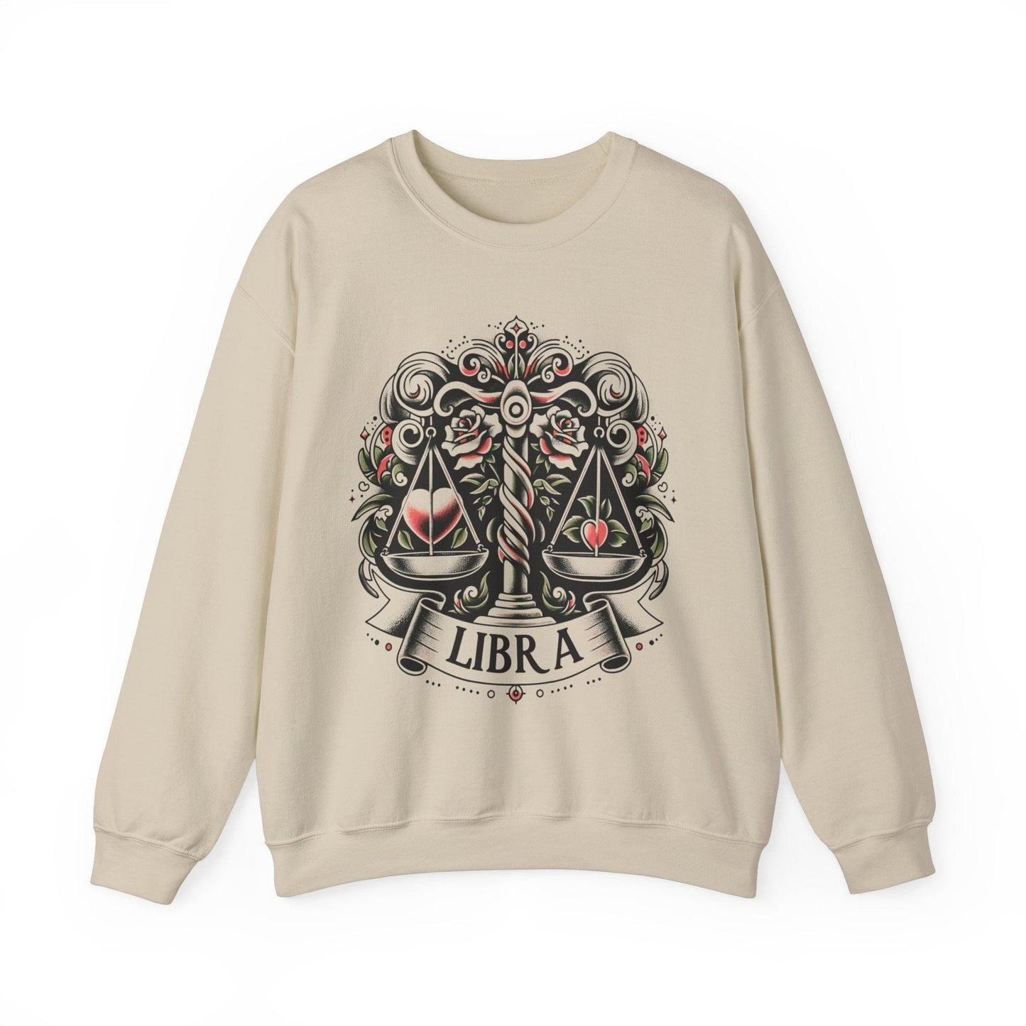 Sweatshirt S / Sand Libra Scales of Justice Soft Sweater: Equilibrium in Style