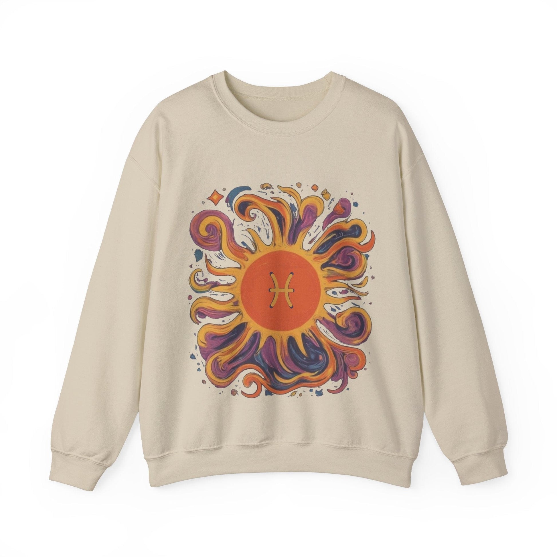 Sweatshirt S / Sand Pisces Celestial Solstice Soft Sweater: Embrace the Depths