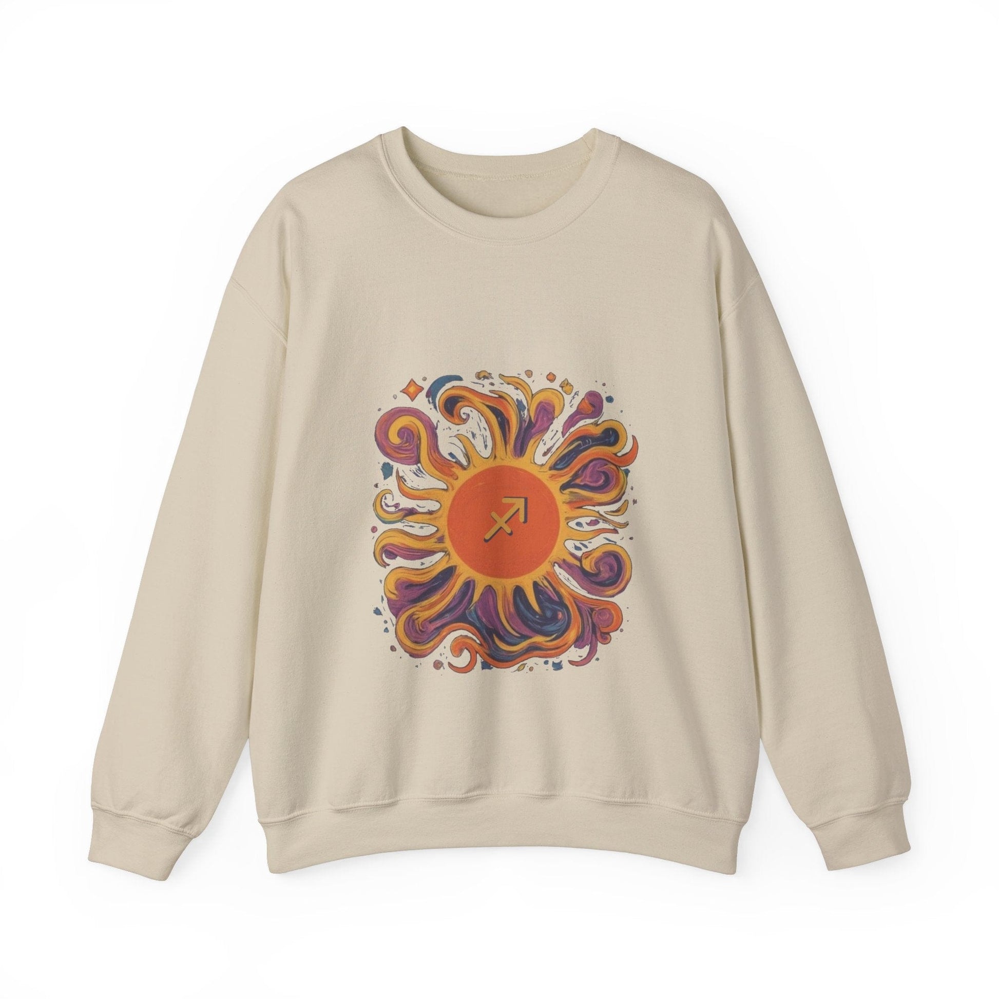 Sweatshirt S / Sand Sagittarius Solar Quest Soft Sweater: Adventure in Comfort