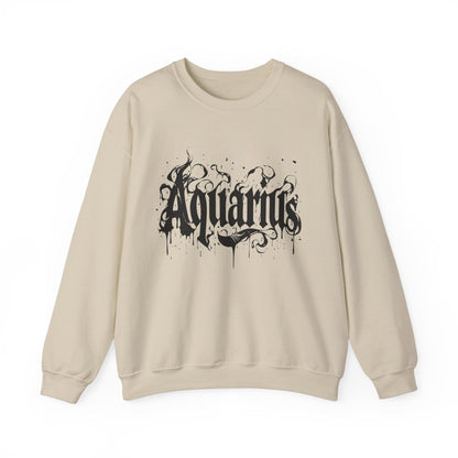 Sweatshirt S / Sand Stellar Flow Aquarius Sweater: Embrace the Cosmic Wave