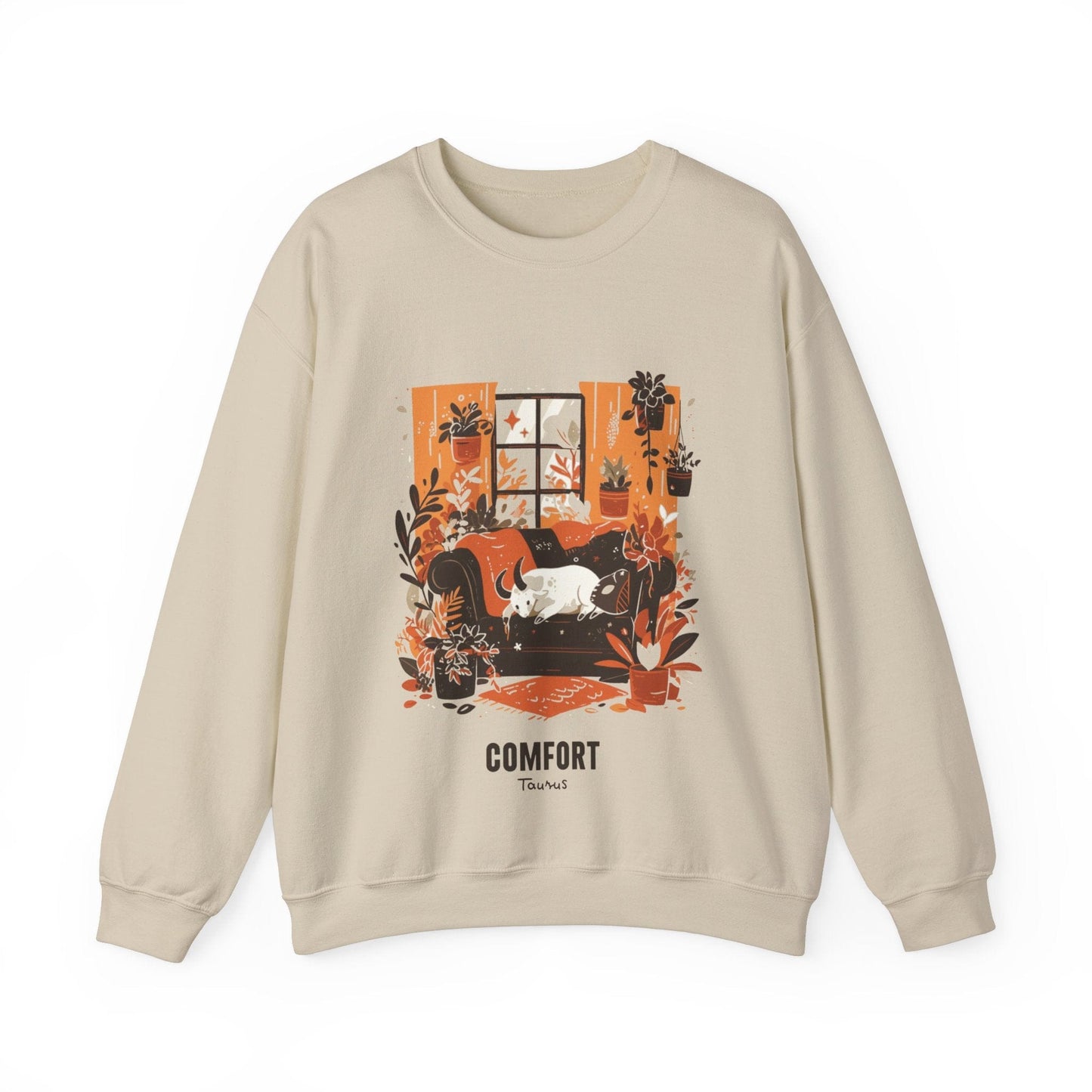 Sweatshirt S / Sand Taurus Zodiac Comfort: Astro Seeker Sweater