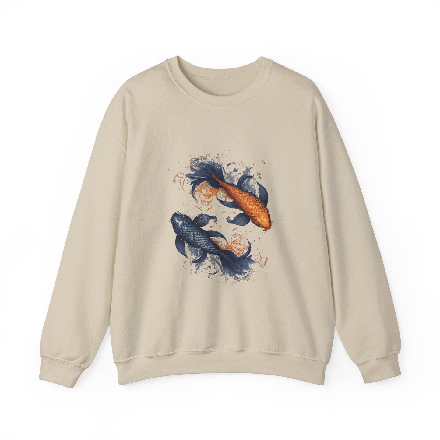 Sweatshirt S / Sand Traditional Pisces Koi Soft Sweater