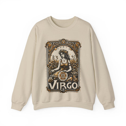 Sweatshirt S / Sand Virgo Maiden of Pentacles Extra Soft Sweater: Meticulous Comfort