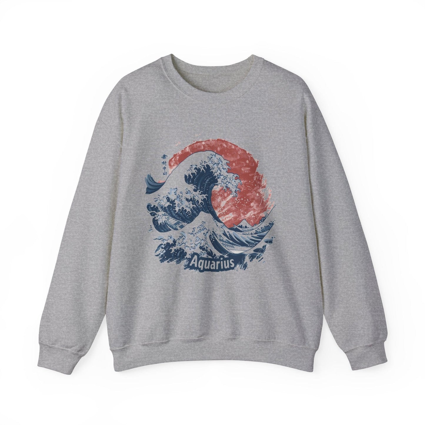 Sweatshirt S / Sport Grey Aquarius Tsunami Sweater: Embrace the Zodiac Tide