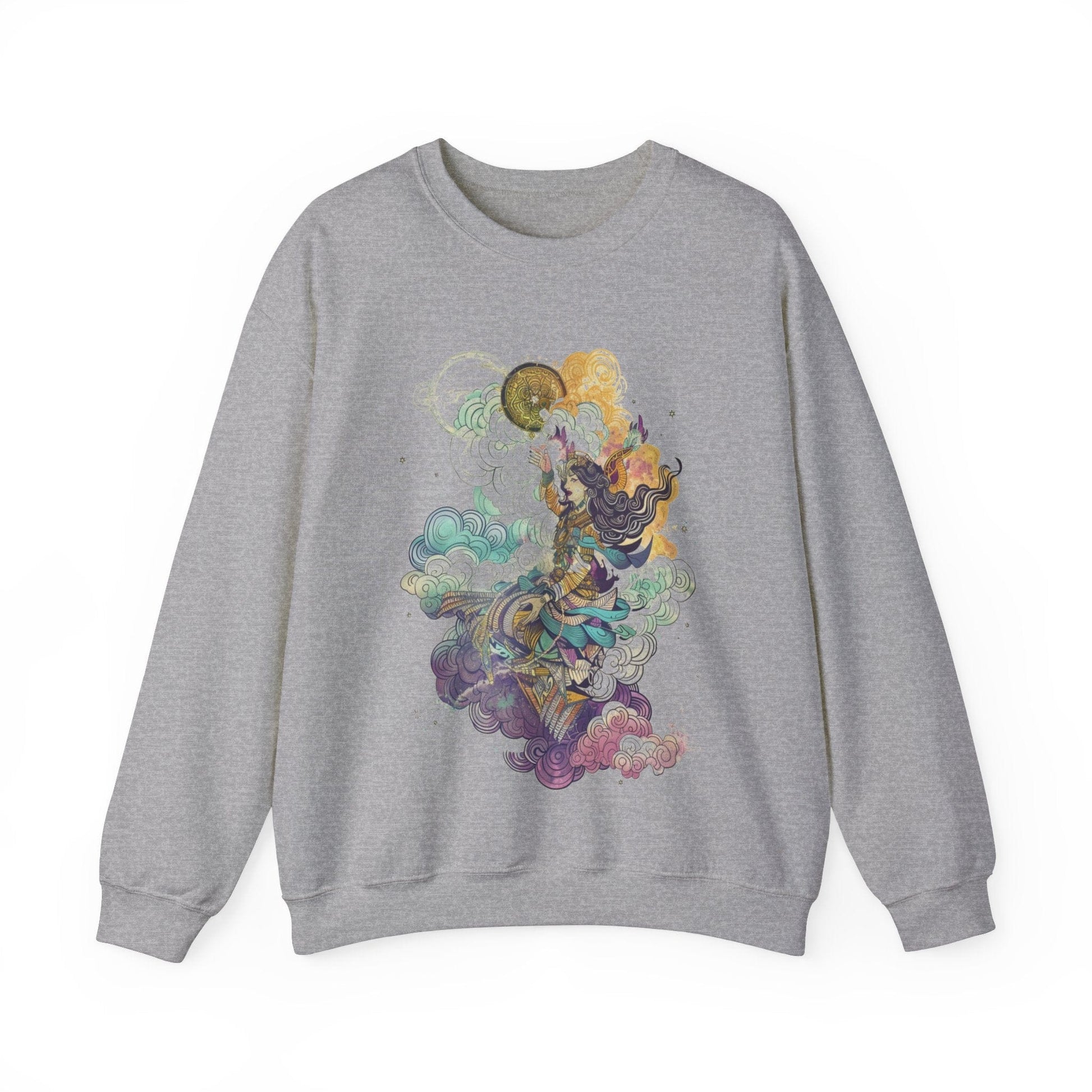 Sweatshirt S / Sport Grey Astrological Elegance Sweater: Cosmic Grace Unfolds