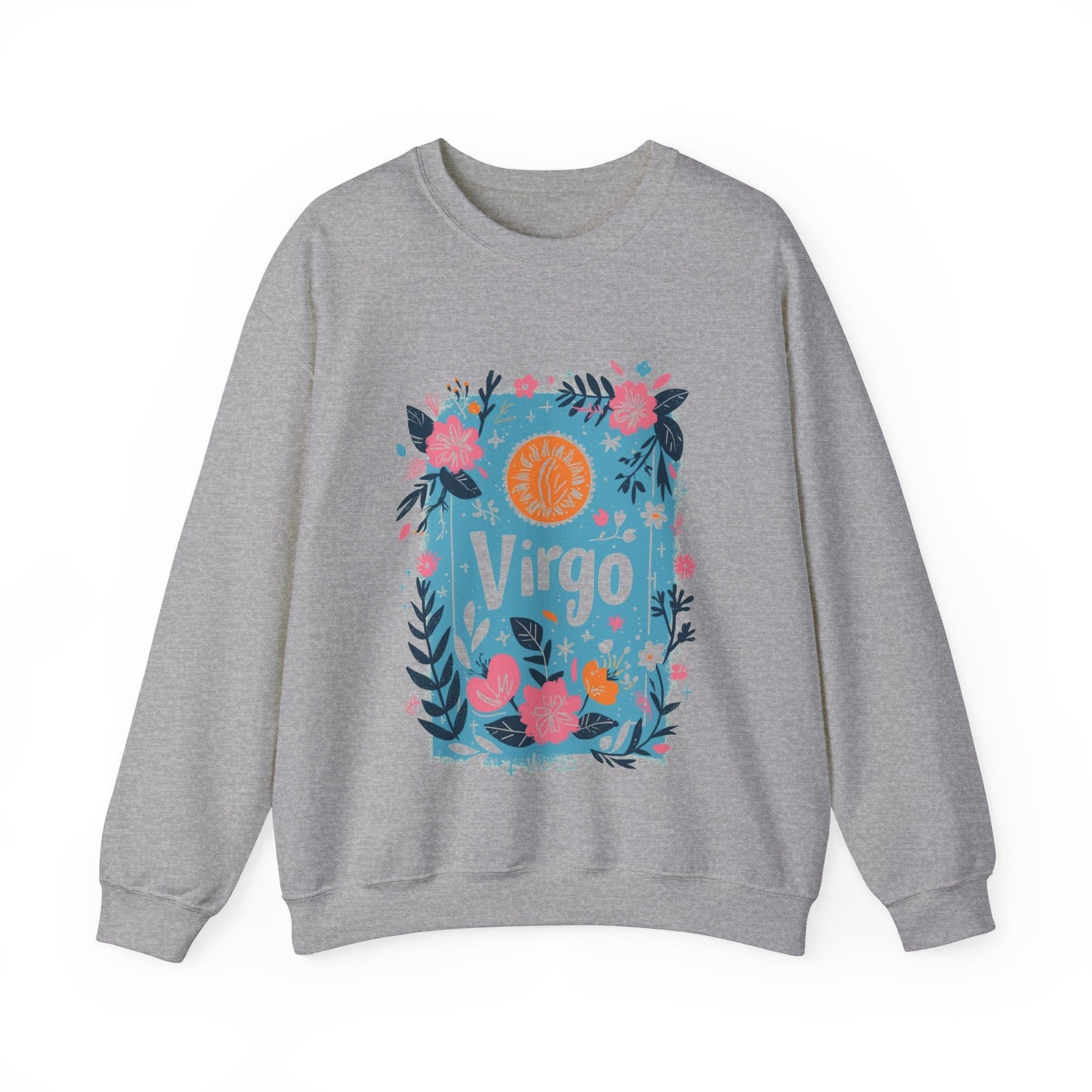 Sweatshirt S / Sport Grey "Botanic Maiden" Virgo Sweater: Blooming Precision