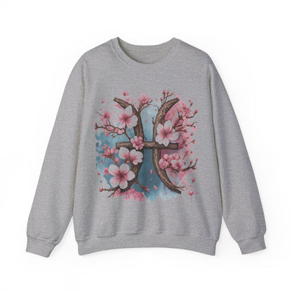 Sweatshirt S / Sport Grey Cherry Blossom Pisces Soft Sweater