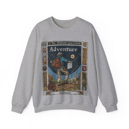 Sweatshirt S / Sport Grey Explorer of the Unknown Soft Sagittarius Sweater