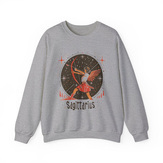 Sweatshirt S / Sport Grey Galactic Archer Sagittarius Sweater: Adventure Awaits in the Stars