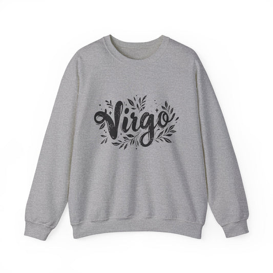 Sweatshirt S / Sport Grey Ink Splattered Virtue Virgo Sweater: Creatively Crafted