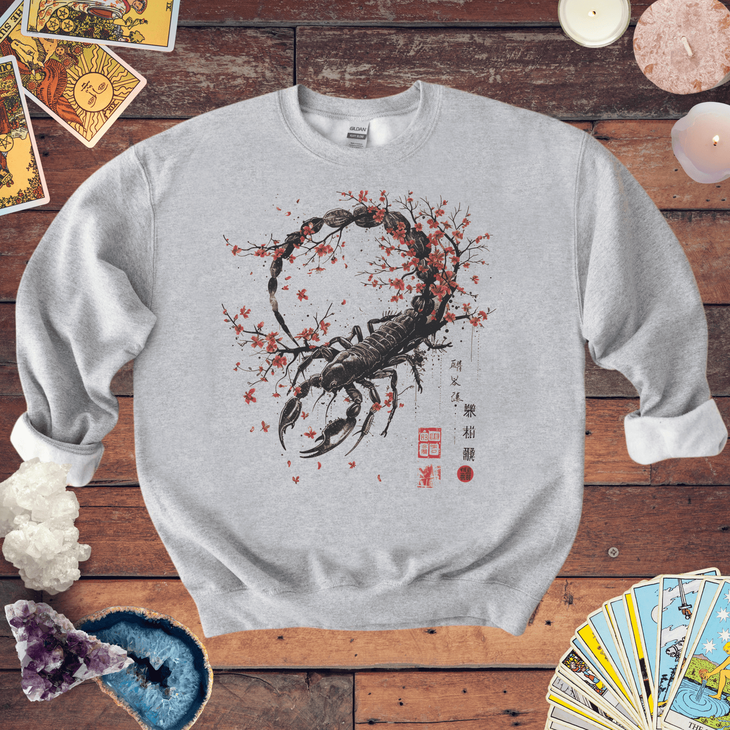 Sweatshirt S / Sport Grey Scorpio Intensity Extra Soft Sweater: Japanese Art in Premium Cotton Blend