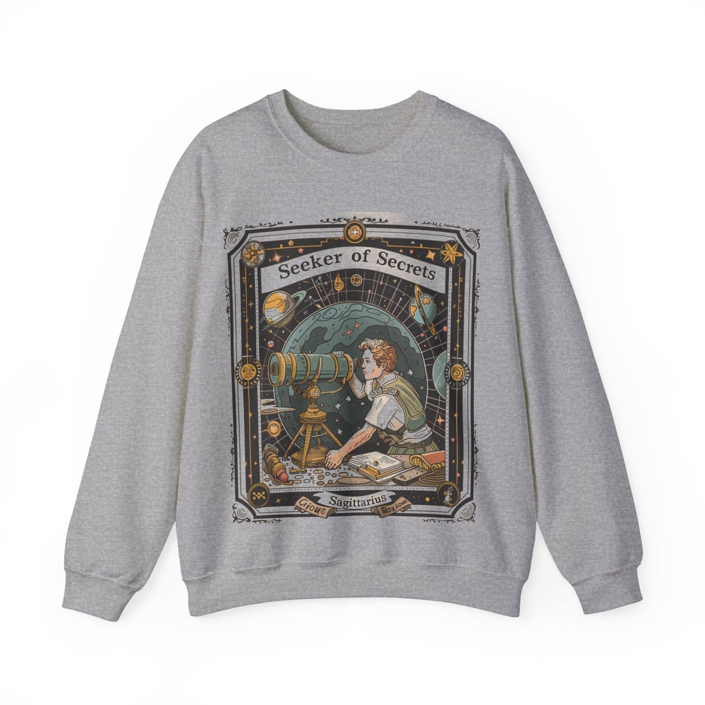 Sweatshirt S / Sport Grey Seeker of Secrets Soft Sagittarius Sweater