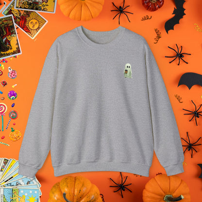 Sweatshirt S / Sport Grey Spooky Coffee Ghost Sweatshirt - Halloween Limited Edition