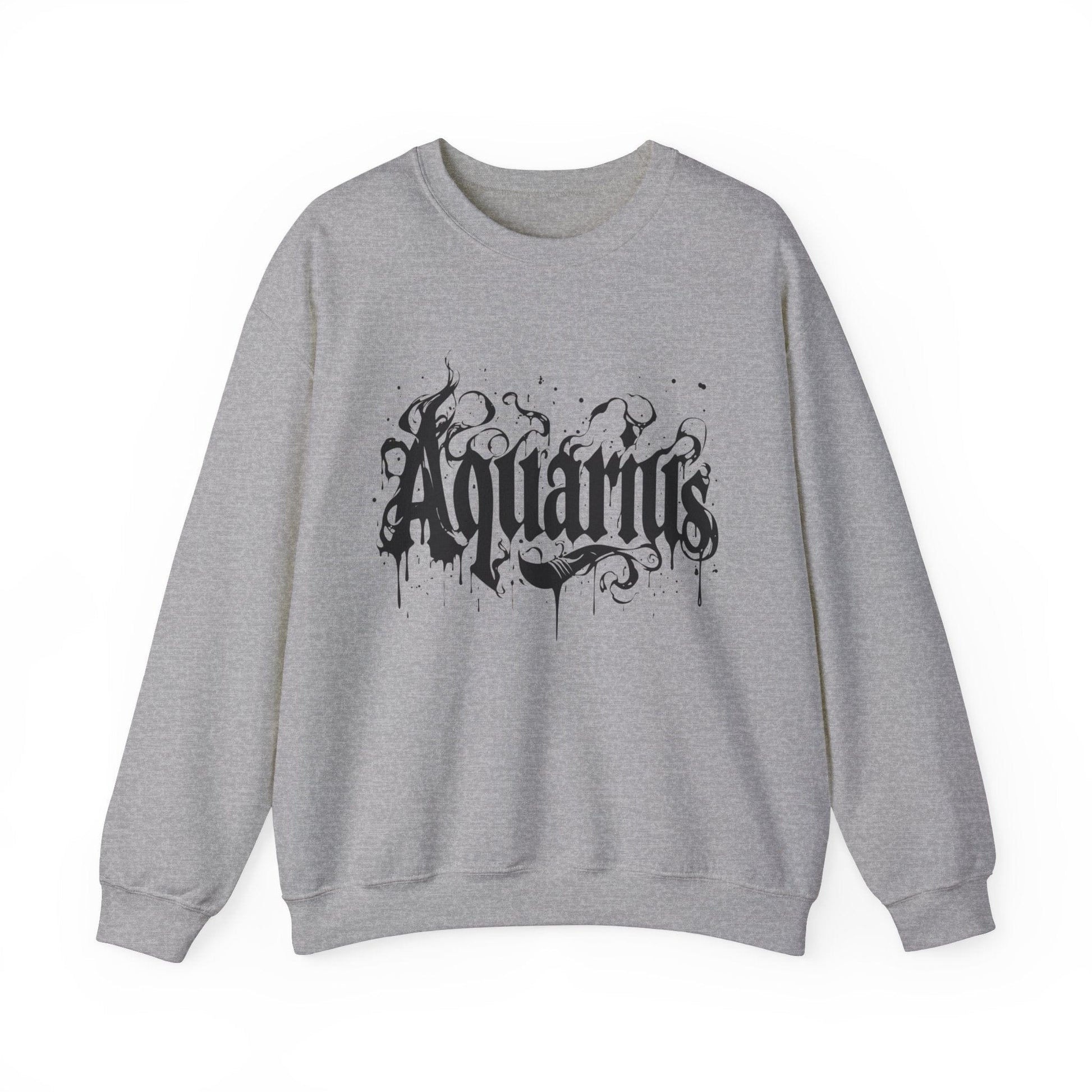 Sweatshirt S / Sport Grey Stellar Flow Aquarius Sweater: Embrace the Cosmic Wave