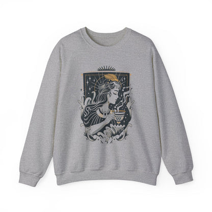 Sweatshirt S / Sport Grey Stellar Stream Aquarius Sweater: Embrace the Cosmic Tide
