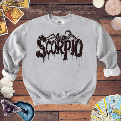 Sweatshirt S / Sport Grey Sting of Mystery Scorpio Sweater: Embrace the Darkness