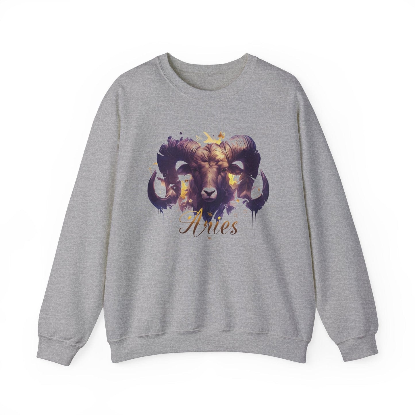 Sweatshirt S / Sport Grey Vivid Aries Spirit Soft Sweater: Embrace Your Fire