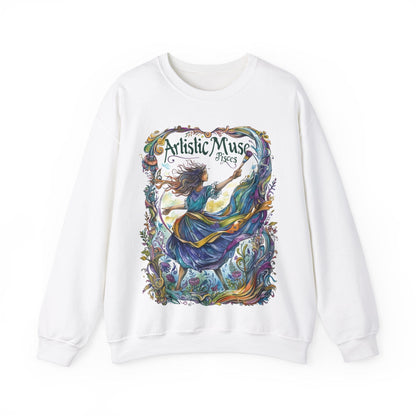 Sweatshirt S / White Artistic Muse Soft Pisces Sweater