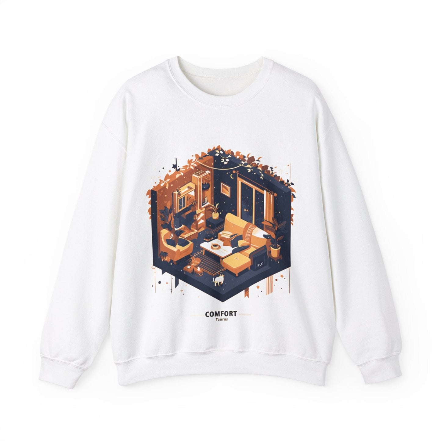 Sweatshirt S / White Comfort Seeking Taurus: Astrology Style Sweater