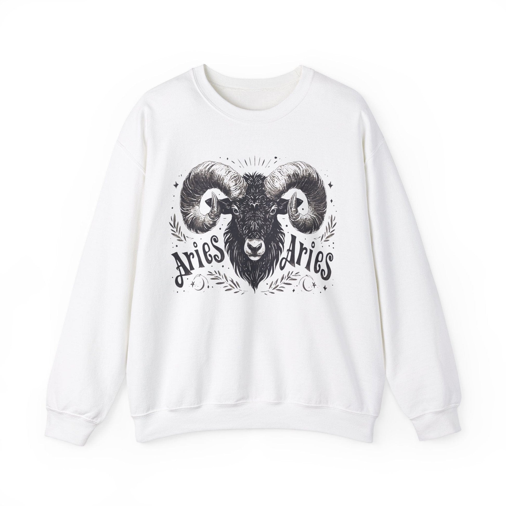Sweatshirt S / White Cosmic Ram Aries Soft Sweater: Embrace Your Fire