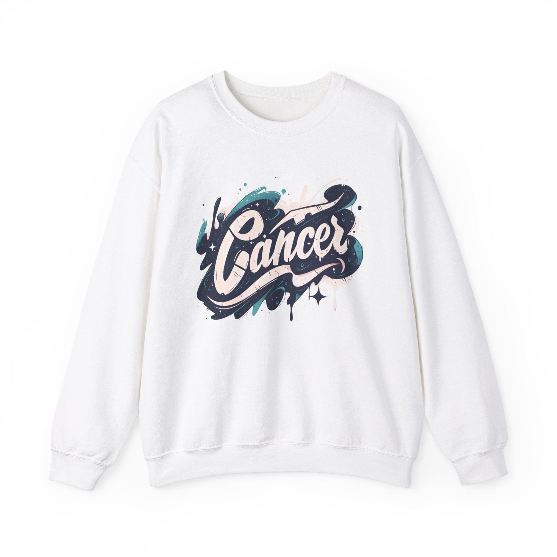 Sweatshirt S / White Cosmic Splash Cancer Sweater: Orbit of Emotion