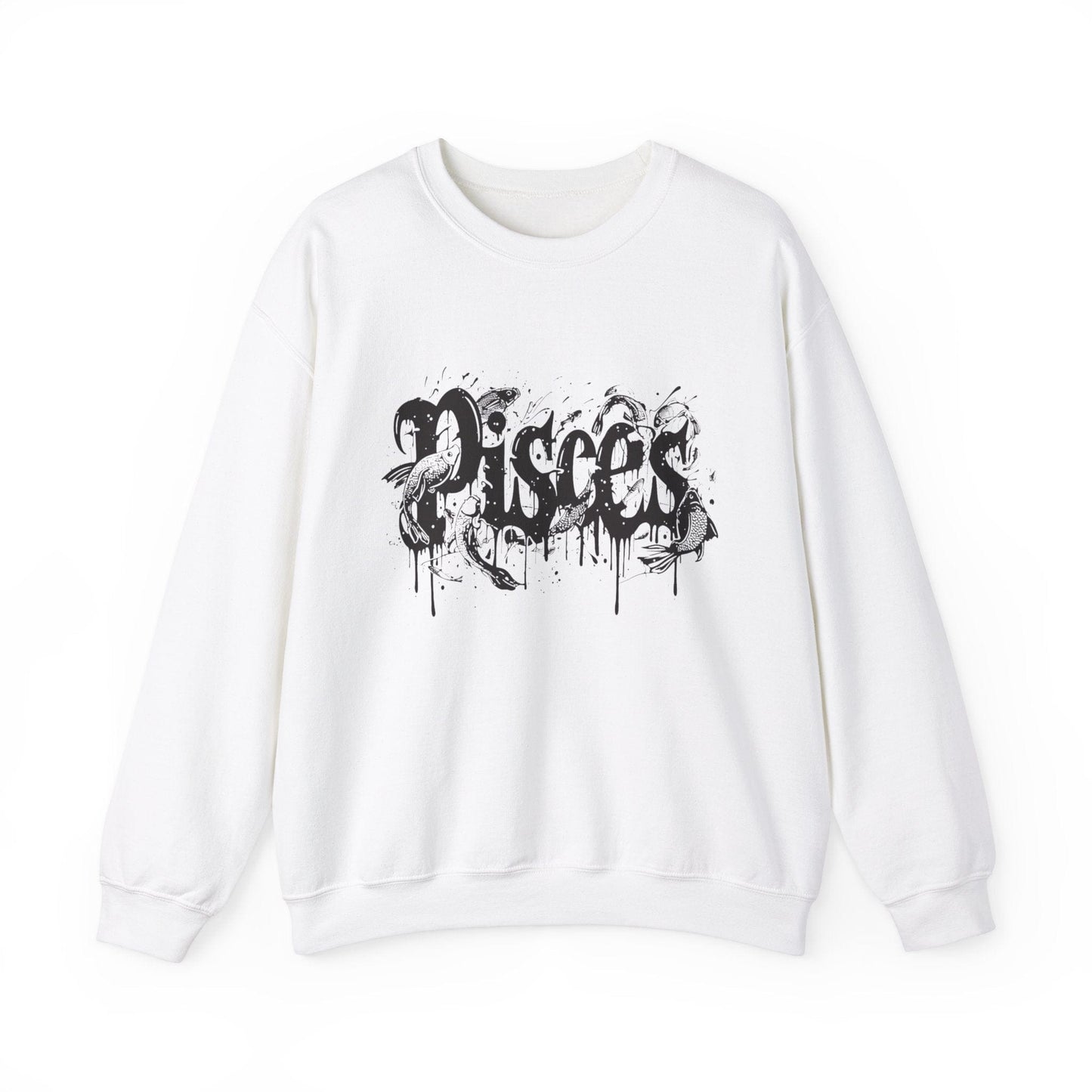 Sweatshirt S / White Deep Dive Pisces Sweater: Embrace the Creative Flow